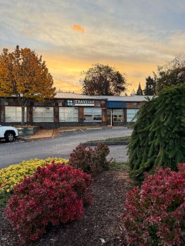 Travelle Family Dentistry office and parking lot entrance